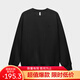 蕉內非常服503Relax男女同款圓領(lǐng)四季衛衣保暖上衣情侶百搭長(cháng)袖T恤 【加絨款】黑色 L