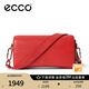 愛(ài)步（ECCO）【38女神節禮物】小號方包 輕奢通勤包 牛皮單肩包9108000 HL 紅色910800091130