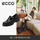 愛(ài)步（ECCO）復古學(xué)院風(fēng)厚底T字扣瑪麗珍女 蹤跡220763 黑色37