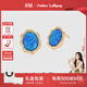 Amber Lollipop歐泊耳釘女士小眾高級S925銀環(huán)耳飾生日520情人節禮物送女友老婆 藍色