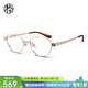 木九十眼鏡2026新品鈦合金鏡腿上揚貓眼框眼鏡近視可配度數片MJ12FN1078 GDC21玫瑰金 單鏡框