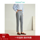 茵曼（INMAN）顯瘦鉛筆褲2024春秋女裝新款腳口開(kāi)衩九分小腳褲 淡雅灰 28