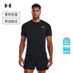 安德瑪（Under Armour）CoolSwitch男子涼爽跑步運動(dòng)短袖T恤1371129 黑色001 XL