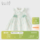 戴維貝拉女童洋氣連衣裙夏裝兒童印花裙子寶寶棉公主裙