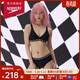 速比濤（Speedo）泳衣女噪點(diǎn)系列水陸兩用健身瑜伽溫泉度假字母印花長(cháng)袖分體泳衣 黑色/白色（比基尼） M (高158-165cm,重50-57kg)