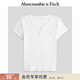 Abercrombie & Fitch經(jīng)典小麋鹿圖案美式修身小V領(lǐng)短袖T恤上衣25夏季女裝139-5297 白色 XS (160/84A)