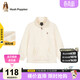 暇步士（Hush Puppies）童裝兒童搖粒絨衛衣男童加絨女童保暖立領(lǐng)上衣 奶油色   160   