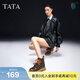 他她（TATA）復古厚底馬丁靴女靴子棕色工裝靴早冬短靴2024新WLE02DD4 棕色 34