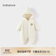babylove寶寶夾棉連體衣冬季連帽哈衣棉服棉襖加棉刺繡保暖外出服