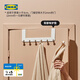宜家（IKEA）ENUDDEN安努登壁掛掛衣鉤進(jìn)門(mén)玄關(guān)掛鉤衛生間排鉤簡(jiǎn)易 房門(mén)式掛衣鉤白色
