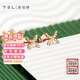 謝瑞麟（TSL）18K金耳釘女款簡(jiǎn)約彩金耳環(huán)耳飾送女友AB991