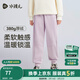 水孩兒（SOUHAIT）童裝男童女童加絨厚褲子冬季新款兒童一體絨長(cháng)褲百搭休閑褲 甜紫色SHTDND05CK793V31 150