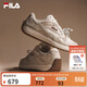 斐樂(lè )（FILA）楊冪同款女鞋休閑鞋2026春季新款藤蘿鞋簡(jiǎn)約時(shí)尚薄底鞋阿甘鞋 雪白/樺樹(shù)棕-SB 37.5