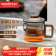 金灶（KAMJOVE）泡茶壺茶水分離耐高溫玻璃個(gè)人泡茶飄逸杯 懶人茶具辦公功夫茶具 GO-301【480mL】