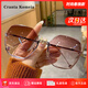 CRANTA KOMEIA太陽(yáng)鏡女2026新款墨鏡夏季偏光防曬紫外線(xiàn)眼鏡生日禮物送女生女友 金紅框漸變灰 高級感送老婆女朋友實(shí)用高檔