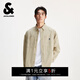 杰克·瓊斯（JACK&JONES）商場(chǎng)同款男裝春季純棉舒適oversize翻領(lǐng)長(cháng)袖襯衫男外套2253O3020 E11卡其色 常規 M