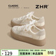 ZHR則則德訓鞋女2026新款夏季蕾絲網(wǎng)面透氣板鞋厚底女鞋 KS78E 米色 36