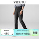 威可多（VICUTU）舒暖牛仔二代男士微彈加絨商務(wù)通勤牛仔褲 深灰175/87B