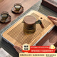 憶壺茶（YIHUTEA）茶盤(pán)托盤(pán)家用茶臺帶排水小型瀝水儲水實(shí)木功夫托盤(pán)泡茶具竹茶托 大號茶盤(pán)（白色）36.5*24cm