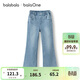 巴拉巴拉balaOne兒童牛仔褲女童喇叭褲2025秋大童甜美長(cháng)褲子208325108004