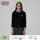 Teenie Weenie小熊女裝毛衣秋簡(jiǎn)約時(shí)尚學(xué)院風(fēng)輕奢質(zhì)感舒適針織開(kāi)衫 黑色 S (160)