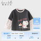戴維貝拉（DAVE＆BELLA）Hellokitty聯(lián)名兒童T恤春裝棉上衣女中大童