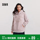 森馬（Semir）史努比系列衛衣女中長(cháng)款假兩件圖案冬oversize搖粒絨101724116019
