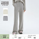 Teenie Weenie小熊女裝衛褲冬季寬松日常簡(jiǎn)約直筒褲廓形梭織長(cháng)褲 中灰色 M