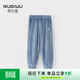 努比屋兒童睡褲秋冬季男童法蘭絨家居褲大童加絨保暖褲子男孩珊瑚絨睡衣