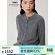 珍貝ZB/珍貝純羊絨衫女圓領(lǐng)長(cháng)袖簡(jiǎn)約單排扣針織開(kāi)衫2025秋季新品31283 深灰 常規 M (100)