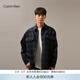 Calvin KleinJeans【帥克衫】春秋男士休閑潮流復古ck寬松磨毛格子襯衫外套 0MD-藍格 L