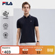 斐樂(lè ) 斐樂(lè )官方男裝針織短袖POLO衫2025夏季新款休閑基礎涼感上衣 傳奇藍-NV XL 180/100A/XL