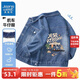 真維斯兒童牛仔外套男童春秋款時(shí)髦上衣男大童韓版炸街夾克衫潮酷 【耐磨帥氣fbNAe】IA61 130