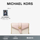 MICHAEL KORS 邁克高仕 MK Charm 女士中號老花鏈條包斜挎包 香草白/裸粉色 173 NS