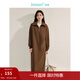 茵曼（INMAN）polo領(lǐng)半拉鏈衛衣連衣裙2025春秋女裝新品套頭落肩長(cháng)款針織裙 深咖色 M