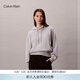 Calvin KleinJeans春秋女士美式運動(dòng)風(fēng)休閑通勤ck老花刺繡寬松連帽短款衛衣