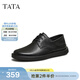 他她（TATA）商務(wù)休閑皮鞋男士黑色軟底淺口結婚單鞋秋新MGD01BM5 黑色 39