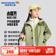 Skechers斯凱奇沖鋒衣男女童裝新款三合一防水搖粒絨休閑外套套裝P424K080 淺卡其/023X 150