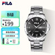 斐樂(lè )（FILA）輕奢鋼帶簡(jiǎn)約雙歷石英手表商務(wù)防水夜光指針腕表男士6736-001
