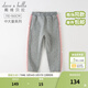戴維貝拉（DAVE＆BELLA）女童加絨褲子大童女裝兒童休閑褲中大童長(cháng)褲小女孩運動(dòng)褲秋冬童褲 中麻灰 150 cm（建議身高140-150cm）