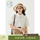 紫涵（ZIHAN）紫涵泡泡袖短袖襯衫女夏季文藝簡(jiǎn)約百搭寬松休閑純棉襯衣 白色 L