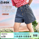 ASK JUNIOR【線(xiàn)下同款】女童夏季中大童寬松透氣牛仔短褲休閑兒童褲子