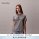 Calvin KleinJeans夏季女士休閑通勤ck字母印花純棉針織圓領(lǐng)內搭短袖T恤上衣