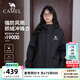 駱駝（CAMEL）沖鋒衣男三合一抓絨防水保暖黃色戶(hù)外登山?jīng)_鋒衣外套女 734CAEO615，幻影黑 ，中性 L