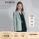 PORTS寶姿春夏新品女裝長(cháng)袖中長(cháng)夾克LM8J022MFQ087 綠色 XS (2)