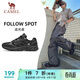 駱駝（CAMEL）男鞋復古慢跑步透氣緩震休閑運動(dòng)鞋子 K15C09L7029 黑/銀白 41
