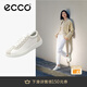 愛(ài)步（ECCO）板鞋女 軟底輕盈耐磨百搭牛皮德訓休閑鞋 柔酷零點(diǎn)220253 HL 白色/灰白色22025352292 38