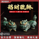 BOSSY故宮風(fēng)文創(chuàng  )招財貔貅中式國潮裝飾擺件客廳辦公室創(chuàng  )意茶寵喬遷禮品 招財貔貅一對【彩金】禮盒裝
