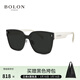 BOLON暴龍眼鏡潮流線(xiàn)太陽(yáng)鏡百搭黑超方框墨鏡一片式設計男女款BX8001 A90-米白色