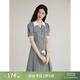 自巧小個(gè)子休閑西裝連衣裙女設計感2026新款夏季長(cháng)短款氣質(zhì)百褶裙 冰河灰短款 XS (2碼)